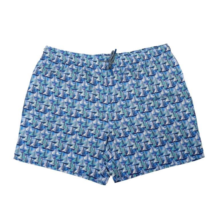 Let's Go Sailing Swim Trunks - Lagoon