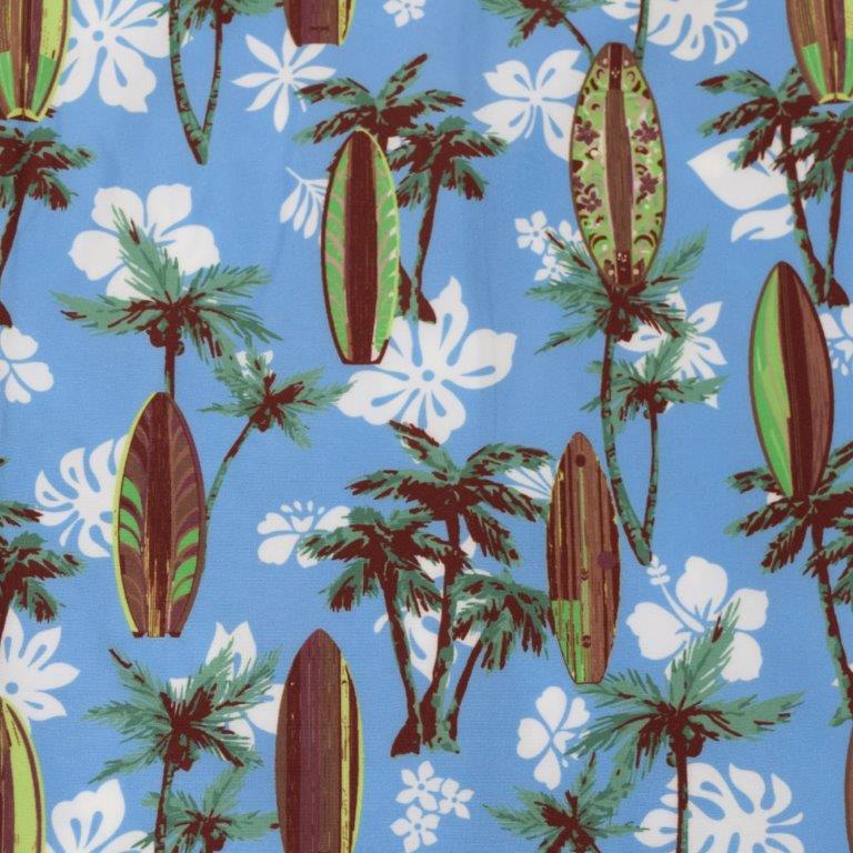 Tropical Surf Swim Trunks - Blue