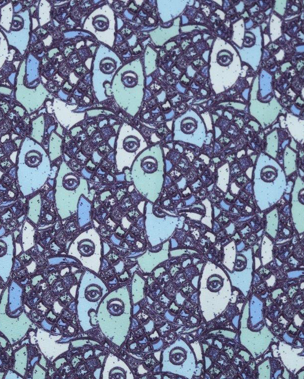 Abstract Fish Cabana Set - Aqua