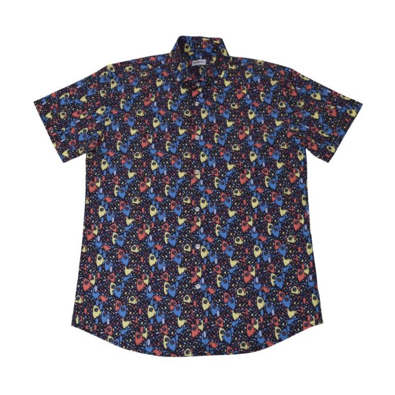 Abstract Fish Woven Shirt - Multi
