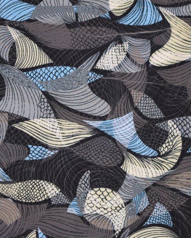 Leaves Layers Cabana Set - Black