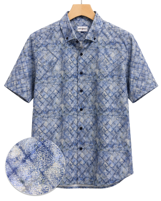 Oxford Diamonds Cabana Set - Indigo