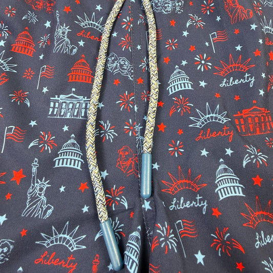 Lady Liberty Swim Trunks - Navy - Buoy & Boat Swimming