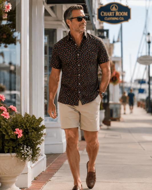 Hang Loose Woven Shirt - Black - Buoy & Boat - Short Sleeve Performance Button Down - Black