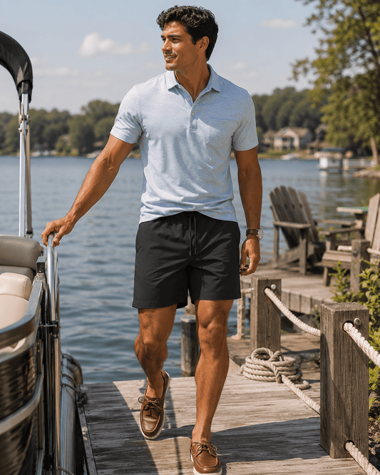 Solid Swim Trunks - Charcoal - Buoy & Boat - Swim Trunks - Charcoal