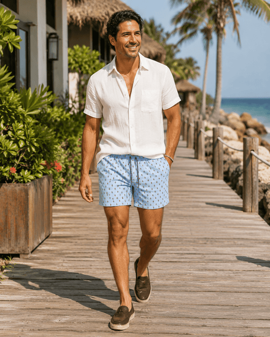 Buoys Swim Trunks - Blue - Buoy & Boat - Swim Trunks - Blue