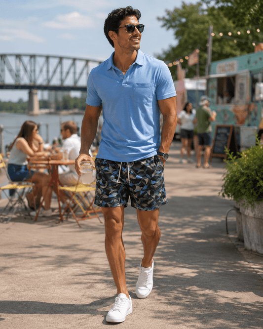 Leaves Layers Swim Trunks - Black - Buoy & Boat - Swim Trunks - Black