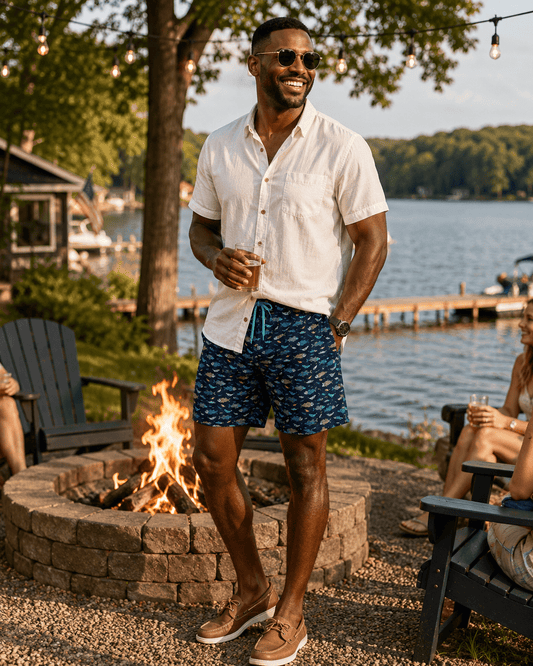 Fun Fish Boardshorts - Black - Buoy & Boat - Swim Trunks - Black