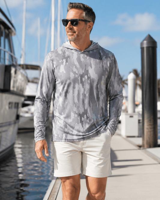 Surf Island Camo Long Sleeve - Gray - Buoy & Boat - Long Sleeve - Gray
