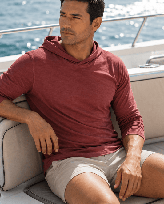 Soft Touch Space Dye Long Sleeve - Red - Buoy & Boat - Long Sleeve - Red