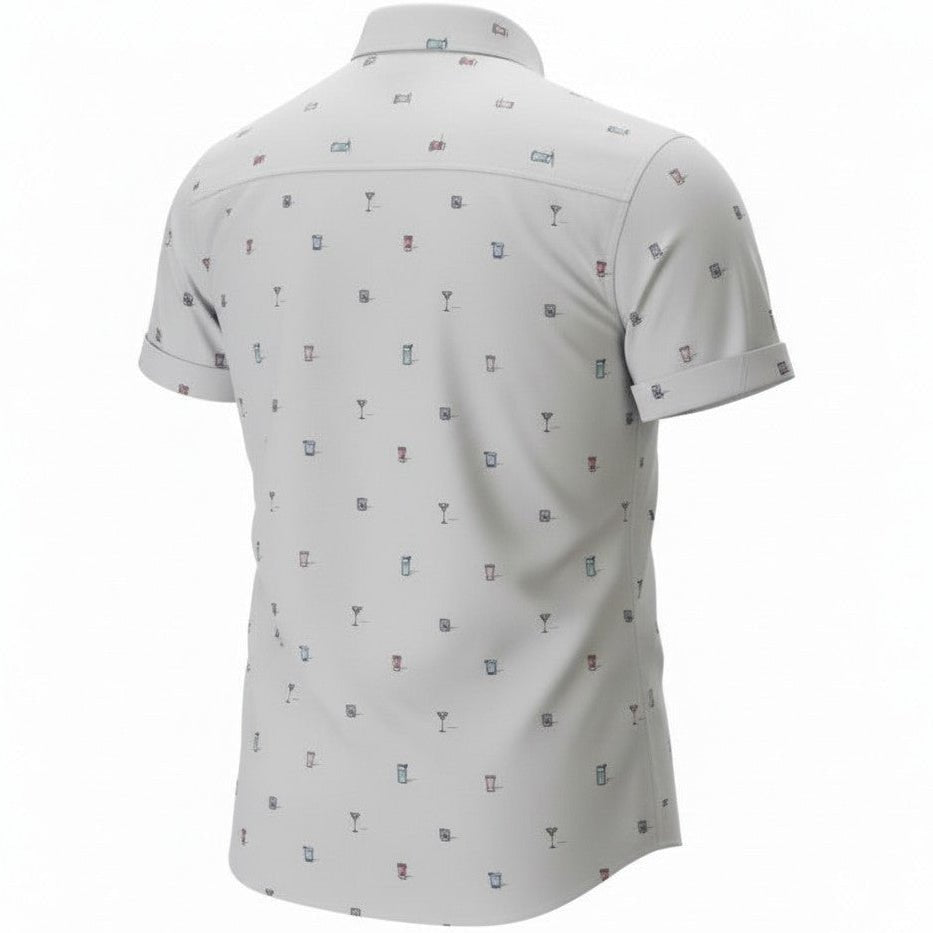 Tipple Oxford Woven Shirt - Silver - Buoy & Boat - Short Sleeve Woven -
