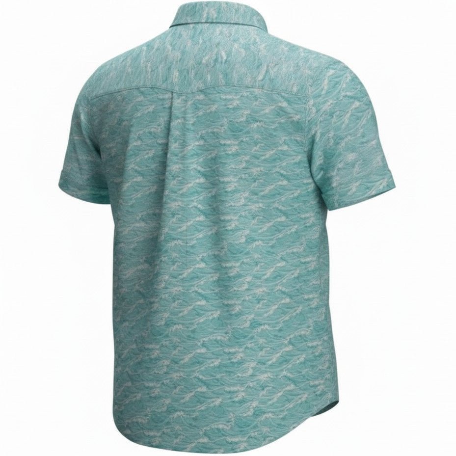 Tidal Woven Shirt - Jade - Buoy & Boat - Short Sleeve Woven - Aqua