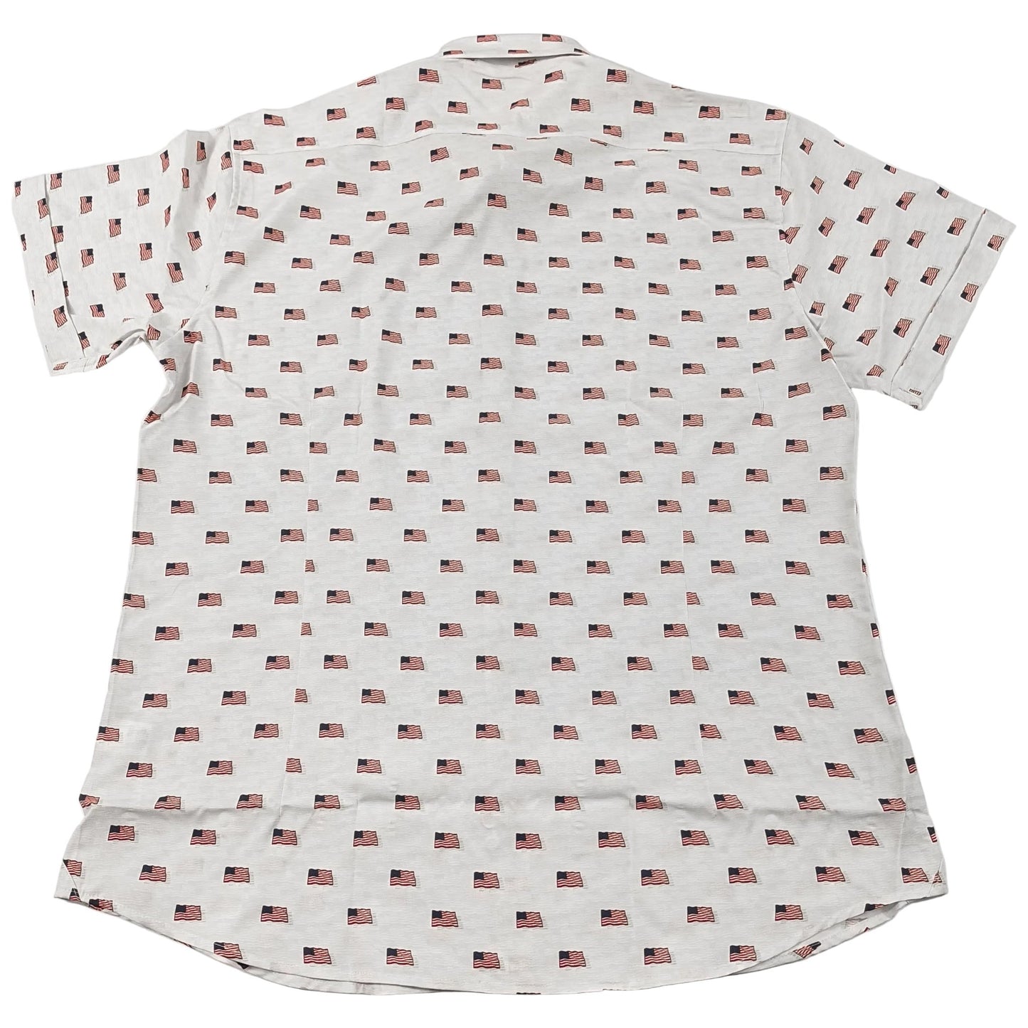 Flag Sea Woven Shirt - White - Buoy & Boat - Short Sleeve Woven - MEDIUM