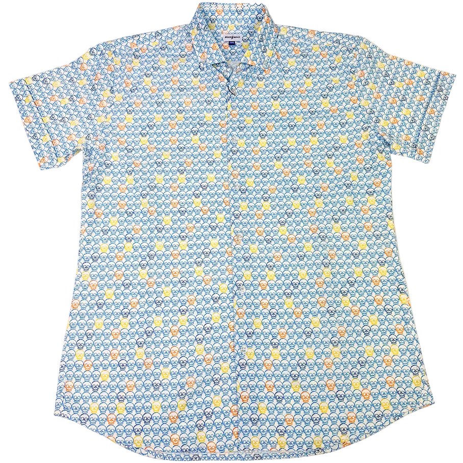 Skulls Woven Shirt - Buoy & Boat - Short Sleeve Woven - White
