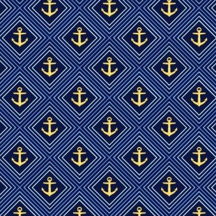 Anchor Diamond woven shirt navy nautical anchor diamond graphic detail close up