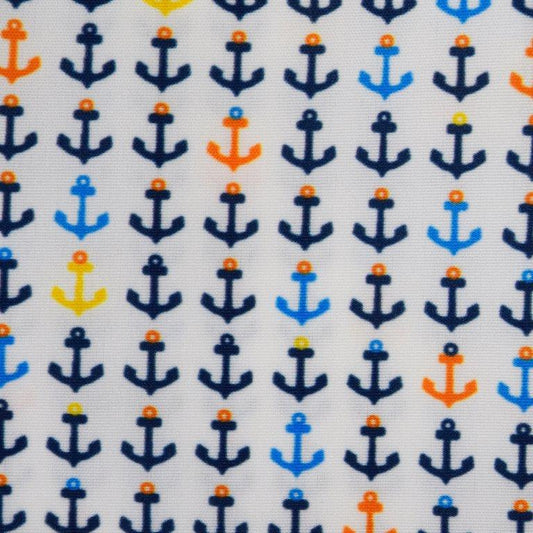 Anchor White Multi Woven Shirt anchor print detail close up