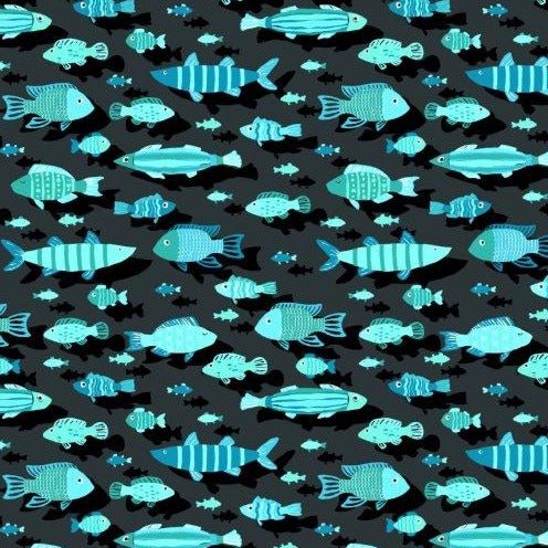 Arty Fish woven shirt smoke artistic fish graphic detail close up