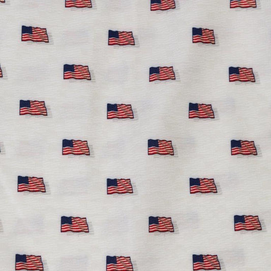 Flag Sea woven shirt silver maritime flag pattern detail close up