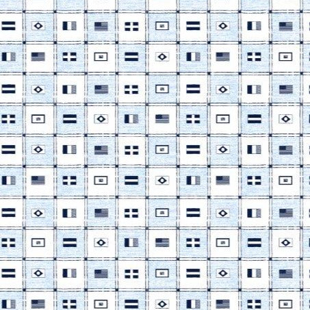 Flag woven shirt white flag-inspired pattern detail close up