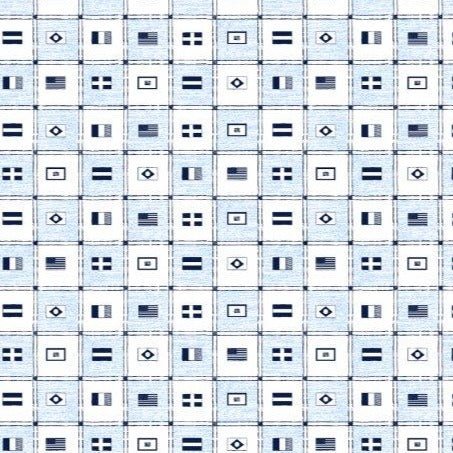 Flag woven shirt white flag-inspired pattern detail close up