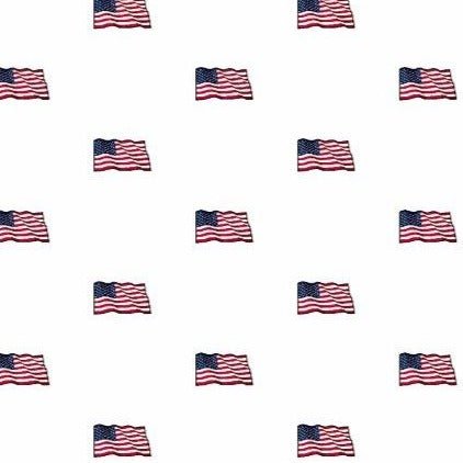 Patriotic Flags woven shirt white patriotic flag graphic detail close up