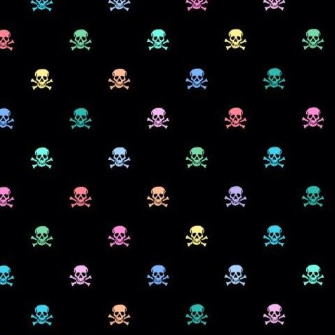 Small Skulls woven shirt black small skull graphic detail close up