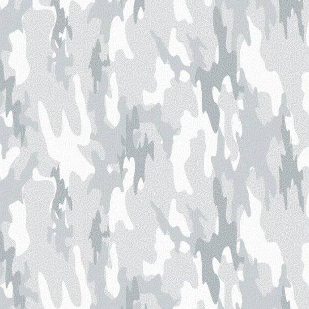 Surf Island Camo woven shirt grey island camo graphic detail close up