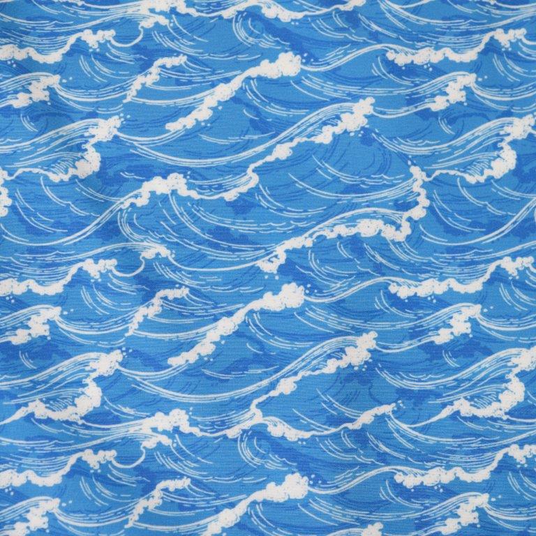 Tidal swim trunks blue tidal pattern detail close up