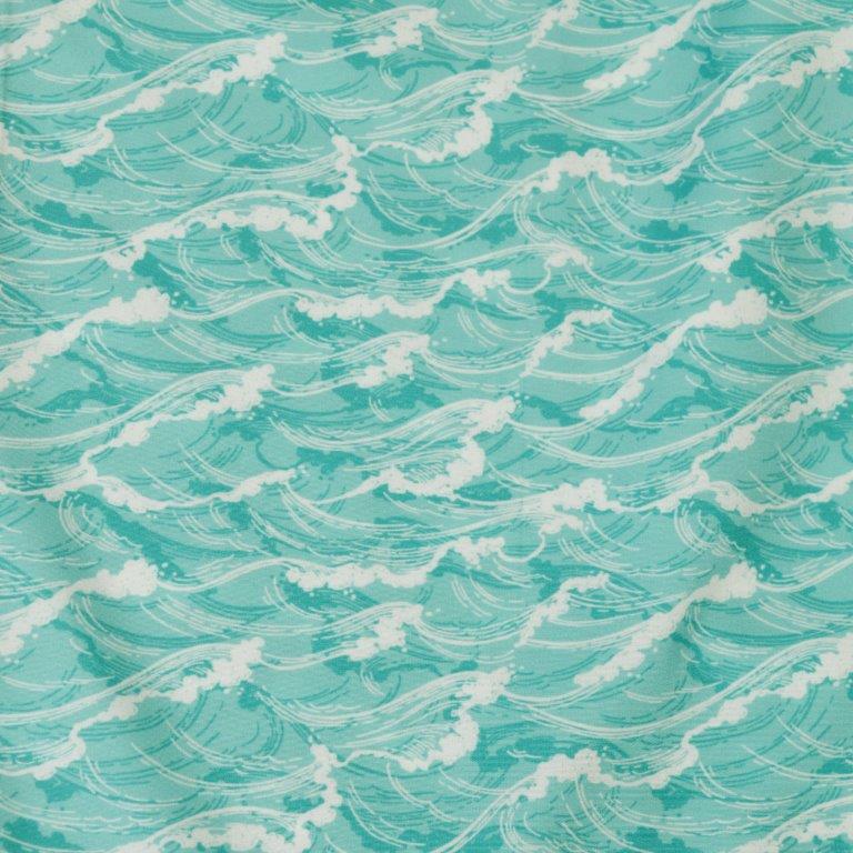 Tidal woven shirt jade nautical tidal graphic detail close up