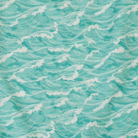 Tidal woven shirt jade nautical tidal graphic detail close up