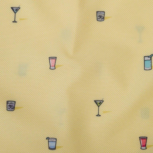 Tipple Oxford woven shirt yellow fabric texture and design detail close up