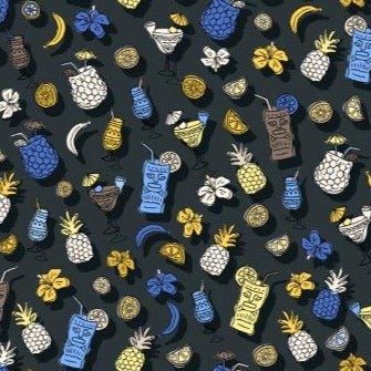 Tropical Drinks woven shirt smoke tropical drinks graphic detail close up