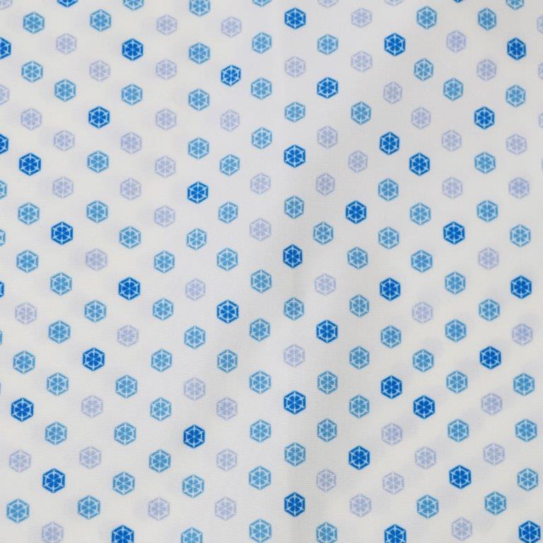 Whose at the Wheel woven shirt white coastal graphic detail close up