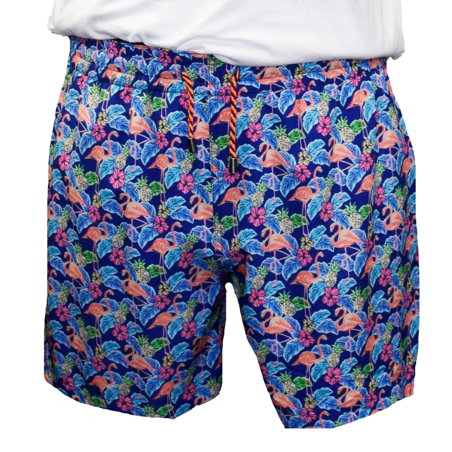Flamingo Flower Swim Trunks
