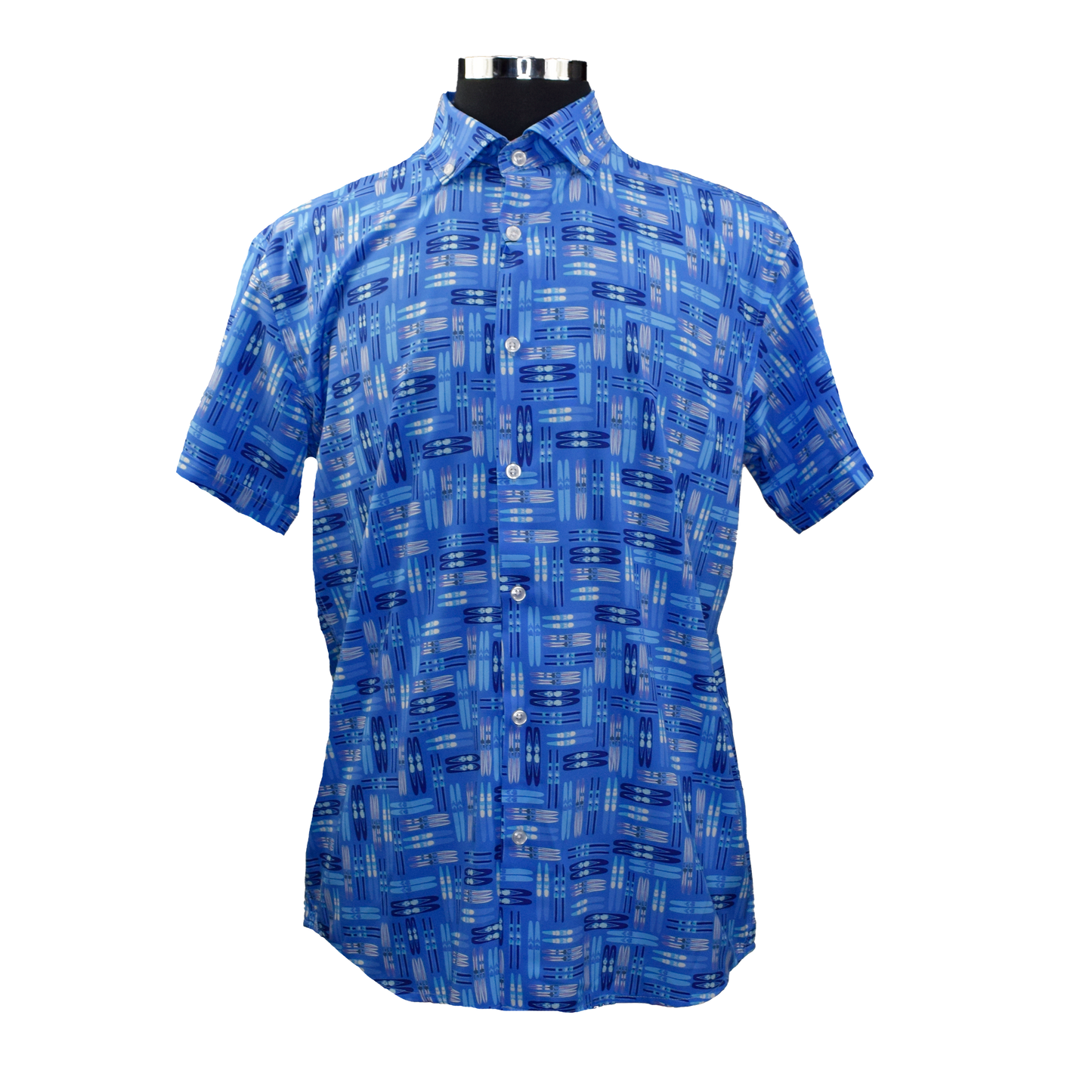 Water Skis Woven Shirt - Blue
