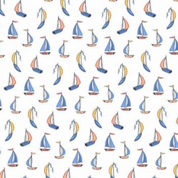 Boating woven shirt white nautical pattern detail close up