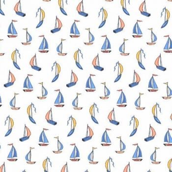 Boating woven shirt white nautical pattern detail close up