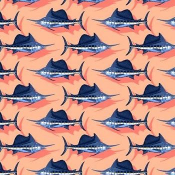 Marlin Party Swim Trunks - Coral - Buoy & Boat - Swim Trunks - Coral