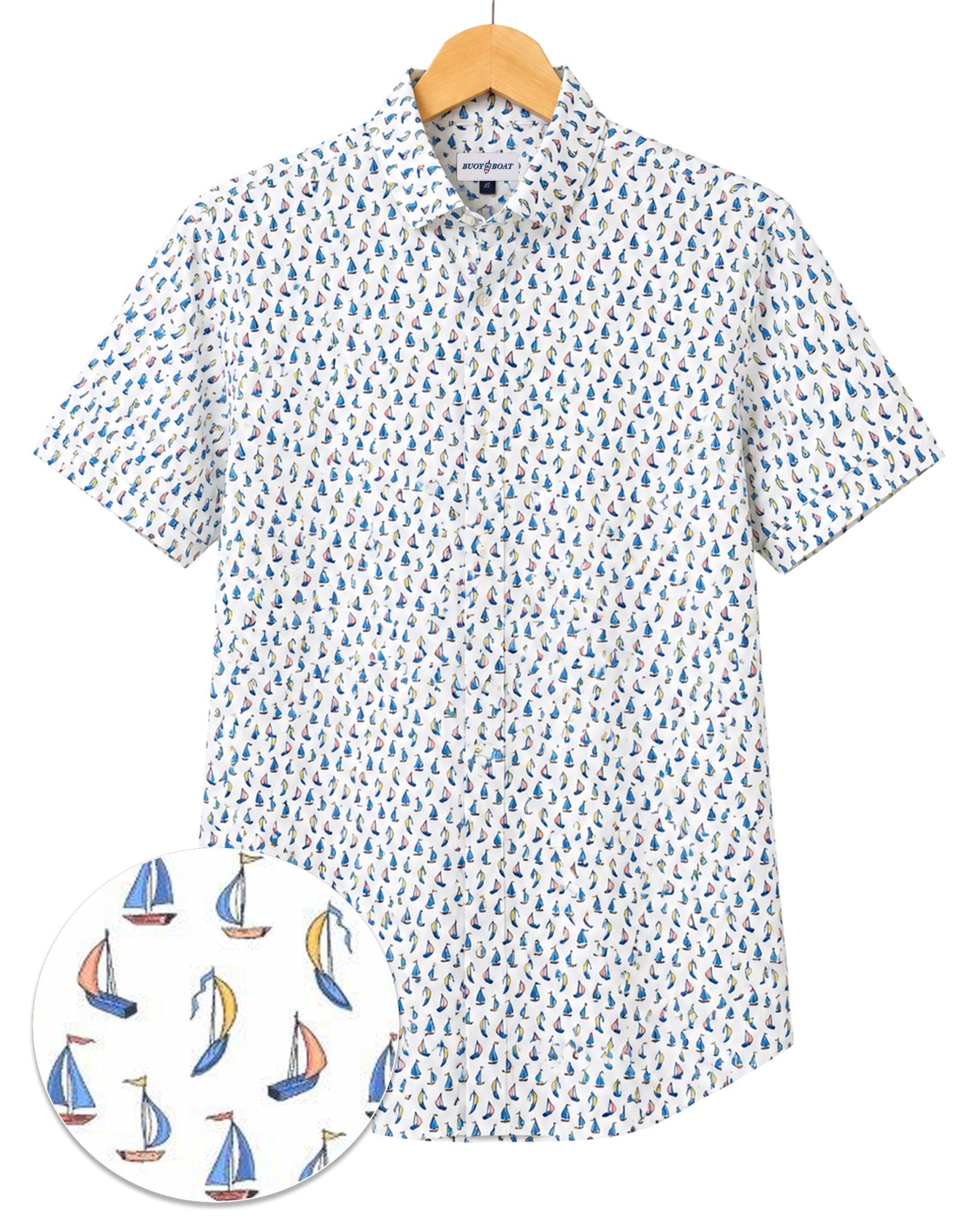 Boating Woven Shirt - White - Buoy & Boat - Swim Trunks - White