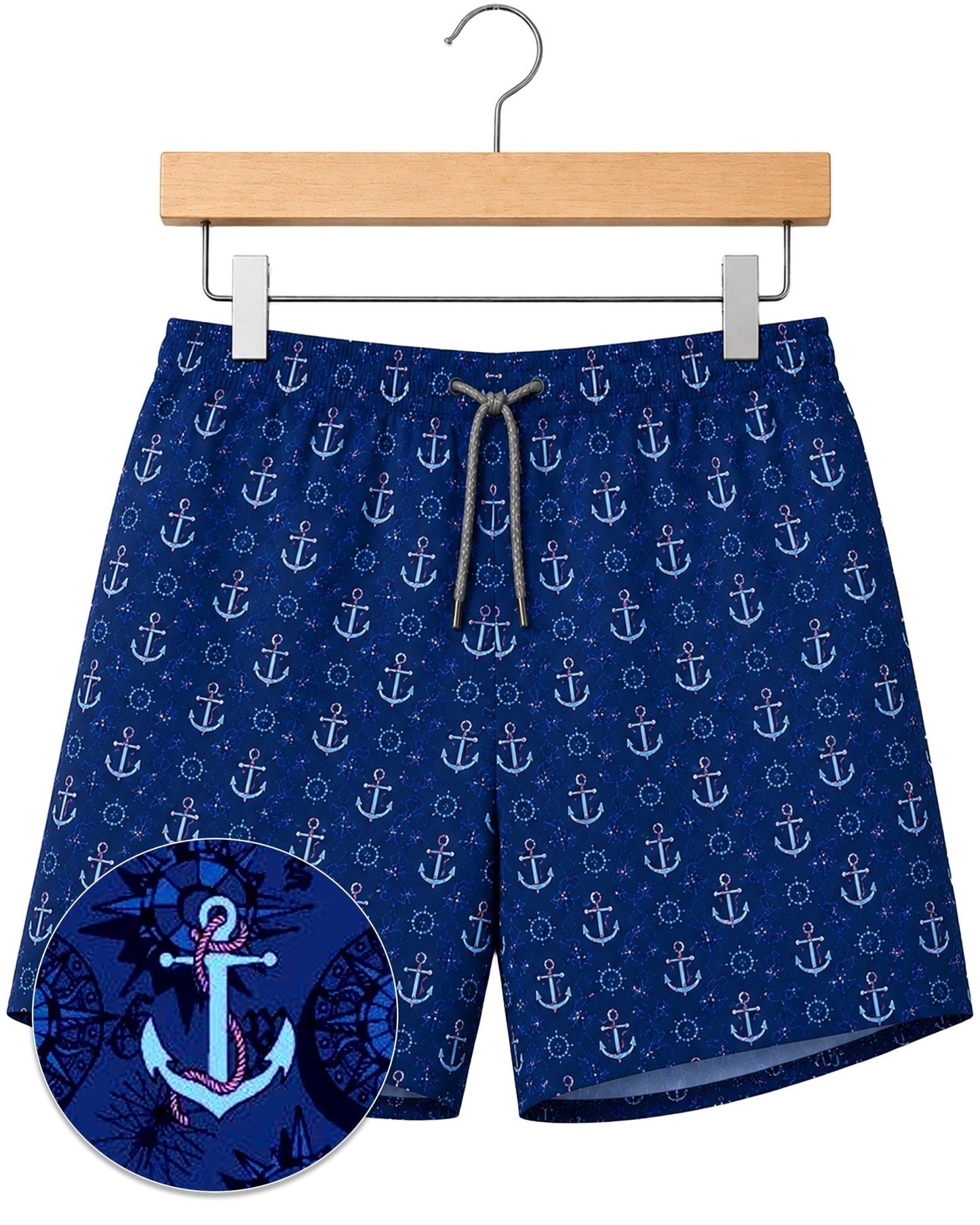 Anchor Compass Swim Trunks - Navy - Buoy & Boat - Swim Trunks - Navy