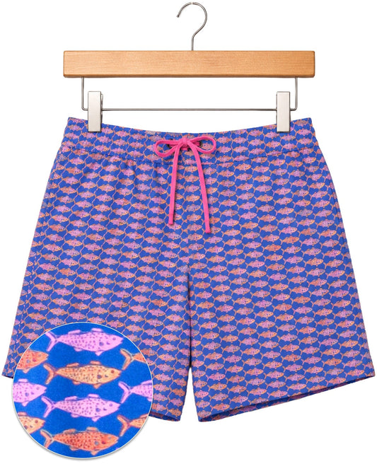 Tail to Tail Boardshorts - Blue - Buoy & Boat - Swim Trunks - Blue