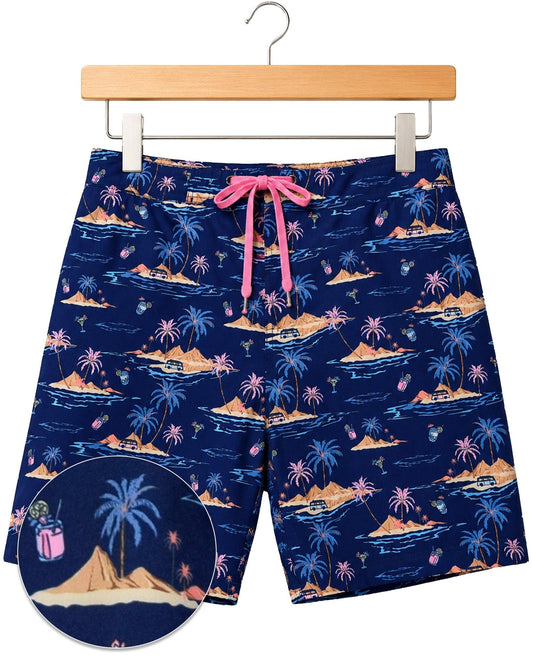 Island Drinking Boardshorts - Navy - Buoy & Boat - Swim Trunks - Navy