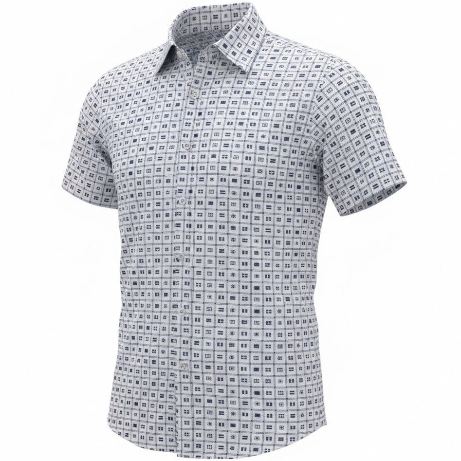 Flag Woven Shirt - White - Buoy & Boat - Short Sleeve Woven - 