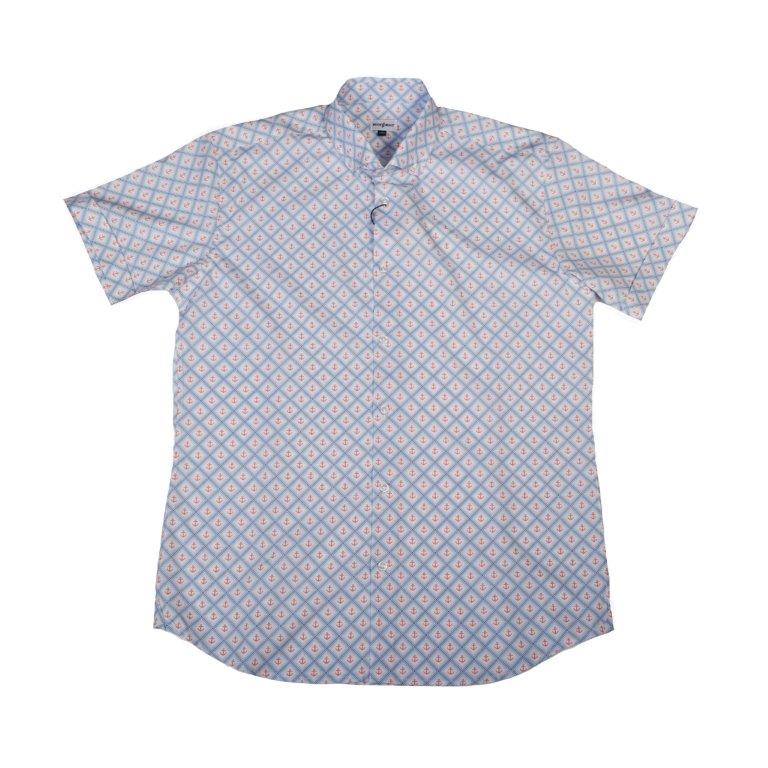 Anchor Diamond Woven Shirt - White