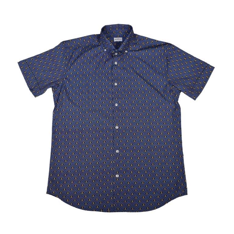 Anchor Diamond Woven Shirt - Navy