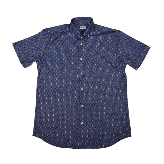 Anchor Diamond Woven Shirt - Navy