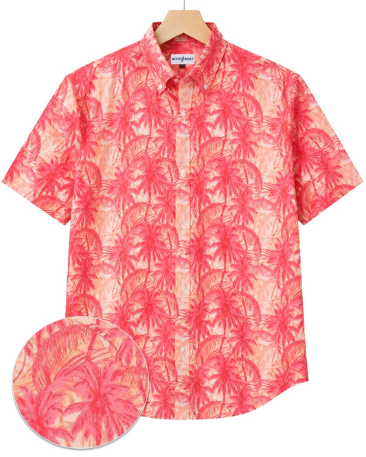 Palms Galore Woven Shirt - Melon - Buoy & Boat - Boji - Melon
