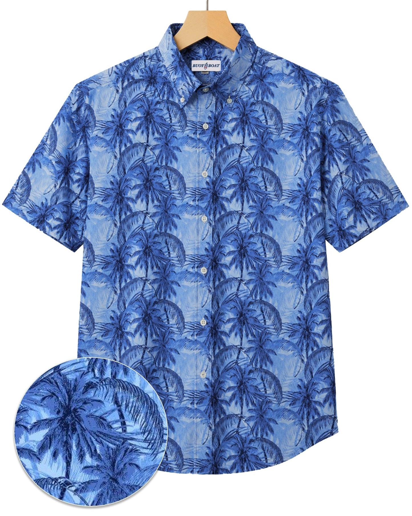 Palms Galore Woven Shirt - Blue - Buoy & Boat - Boji - Blue