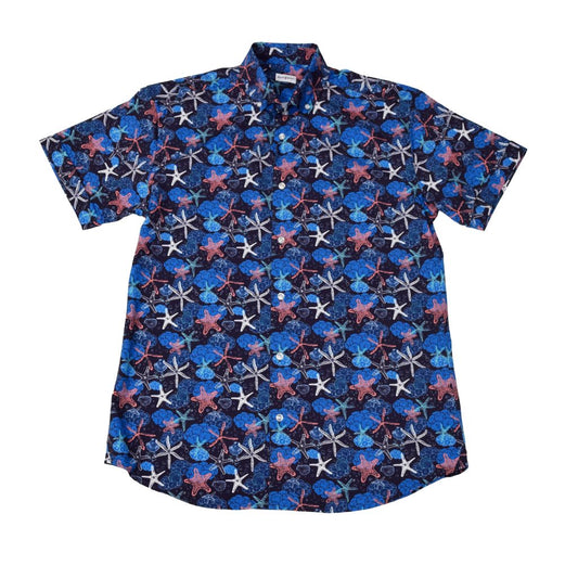 Starfish and Shells Woven Shirt - Navy