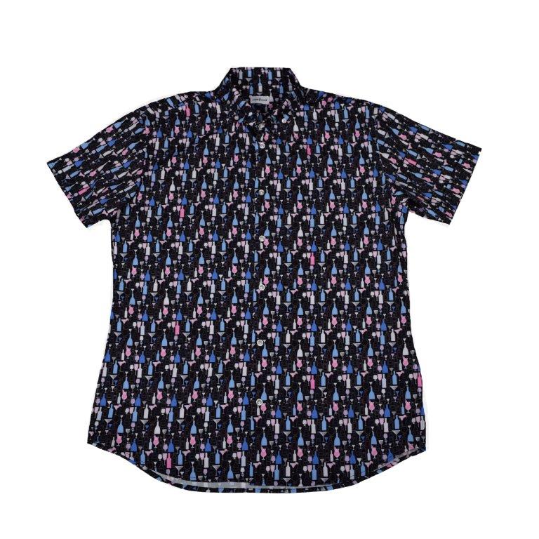 Bottles and Glasses Woven Shirt - Black